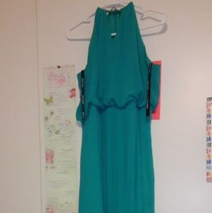 Full length blue dress